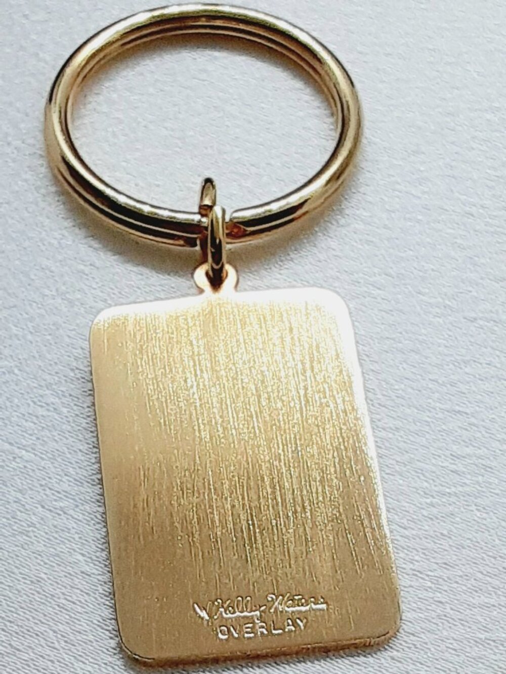 NEW Bridal Party Gift -- Gold Tone Engravable Key Ring - Picture 3 of 3